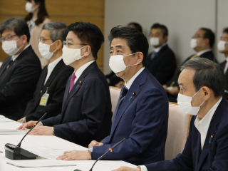 安倍总理在新冠病毒感染症对策本部会议中发言