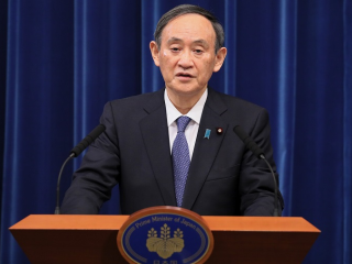 菅义伟总理在记者招待会上发言